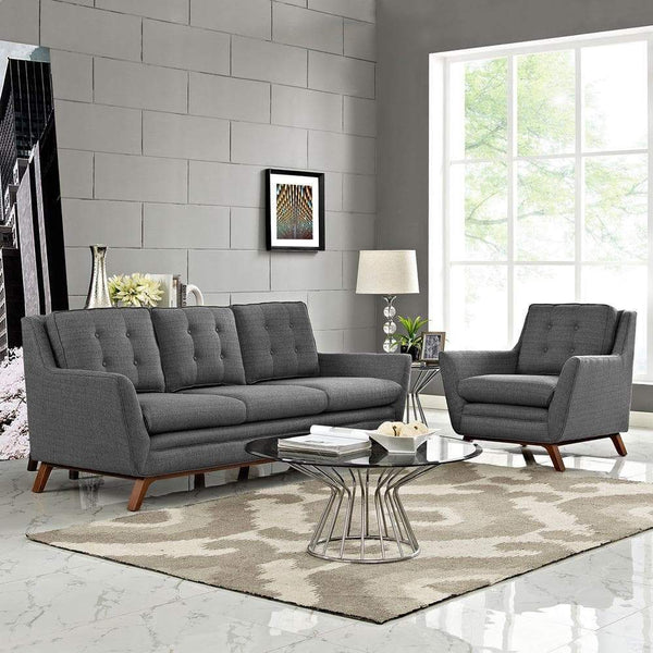 Modway Beguile Living Room Set Upholstered Fabric - Set of 2 - EEI-2433 | Sofas | Modishstore-13