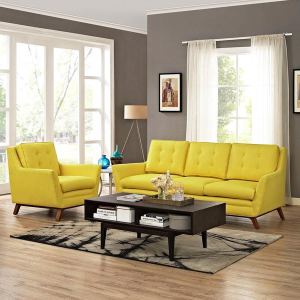 Modway Beguile Living Room Set Upholstered Fabric - Set of 2 - EEI-2433 | Sofas | Modishstore-21