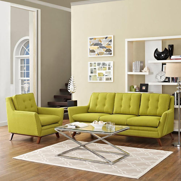 Modway Beguile Living Room Set Upholstered Fabric - Set of 2 - EEI-2433 | Sofas | Modishstore-23
