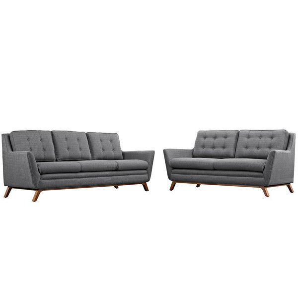 Modway Beguile Living Room Set Upholstered Fabric - Set of 2 - EEI-2434 | Sofas | Modishstore-12