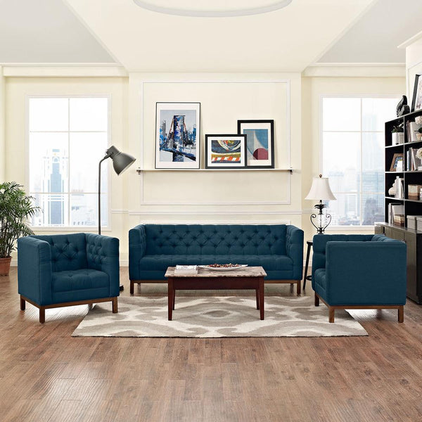 Modway Panache Living Room Set Upholstered Fabric - Set of 3 | Sofas | Modishstore-45