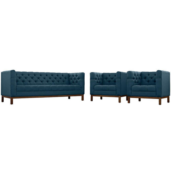 Modway Panache Living Room Set Upholstered Fabric - Set of 3 | Sofas | Modishstore-3