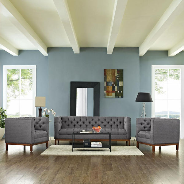 Modway Panache Living Room Set Upholstered Fabric - Set of 3 | Sofas | Modishstore-44