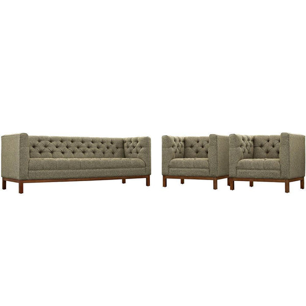 Modway Panache Living Room Set Upholstered Fabric - Set of 3 | Sofas | Modishstore-10