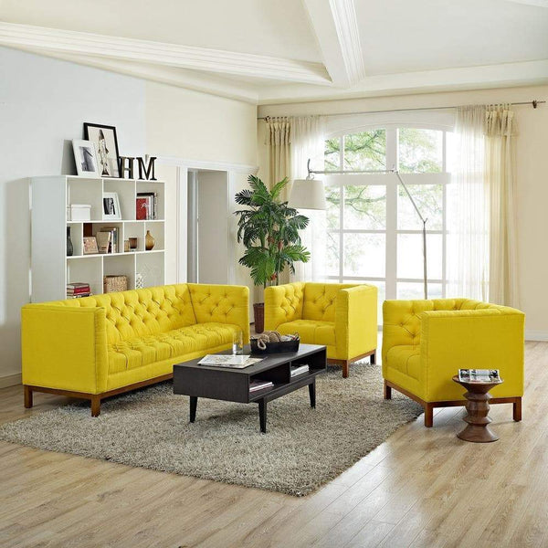 Modway Panache Living Room Set Upholstered Fabric - Set of 3 | Sofas | Modishstore