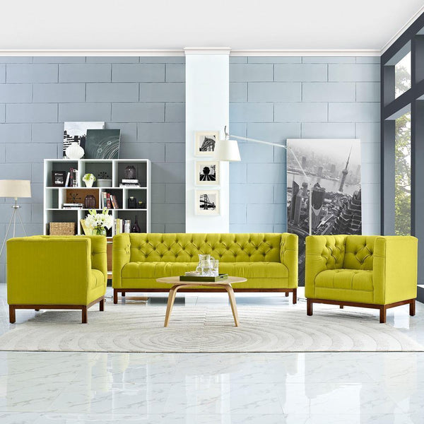 Modway Panache Living Room Set Upholstered Fabric - Set of 3 | Sofas | Modishstore-42