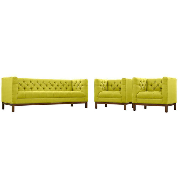 Modway Panache Living Room Set Upholstered Fabric - Set of 3 | Sofas | Modishstore-14