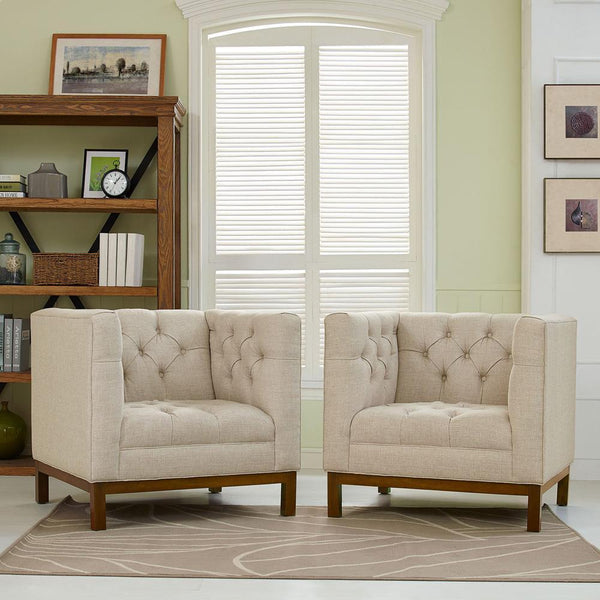 Modway Panache Living Room Set Upholstered Fabric - Set of 2 - EEI-2436 | Sofas | Modishstore-37