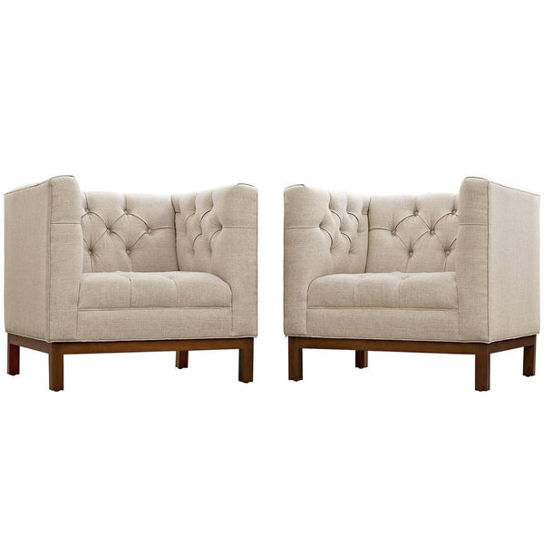 Modway Panache Living Room Set Upholstered Fabric - Set of 2 - EEI-2436 | Sofas | Modishstore-5