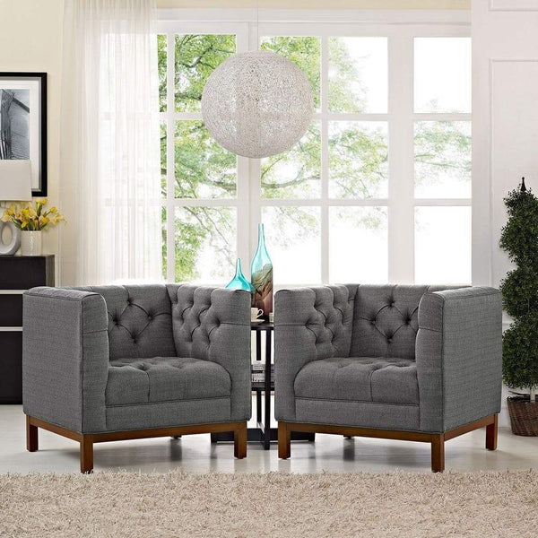 Modway Panache Living Room Set Upholstered Fabric - Set of 2 - EEI-2436 | Sofas | Modishstore-34