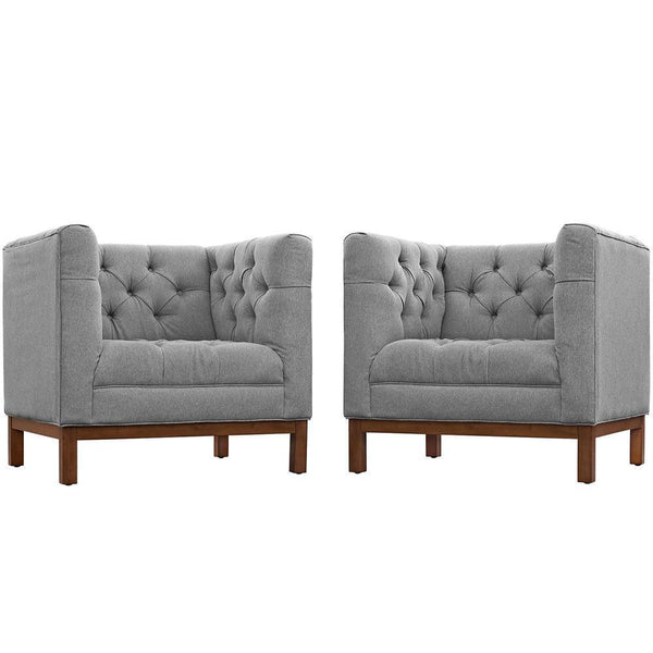 Modway Panache Living Room Set Upholstered Fabric - Set of 2 - EEI-2436 | Sofas | Modishstore-8