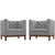 Modway Panache Living Room Set Upholstered Fabric - Set of 2 - EEI-2436 | Sofas | Modishstore-8