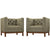 Modway Panache Living Room Set Upholstered Fabric - Set of 2 - EEI-2436 | Sofas | Modishstore-10