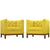 Modway Panache Living Room Set Upholstered Fabric - Set of 2 - EEI-2436 | Sofas | Modishstore-12
