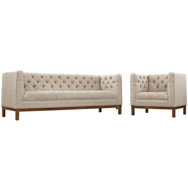 Modway Panache Living Room Set Upholstered Fabric - Set of 2 - EEI-2437 | Sofas | Modishstore-22