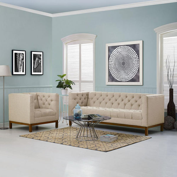 Modway Panache Living Room Set Upholstered Fabric - Set of 2 - EEI-2437 | Sofas | Modishstore-51