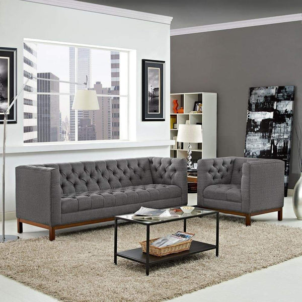 Modway Panache Living Room Set Upholstered Fabric - Set of 2 - EEI-2437 | Sofas | Modishstore-53