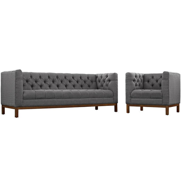 Modway Panache Living Room Set Upholstered Fabric - Set of 2 - EEI-2437 | Sofas | Modishstore-3