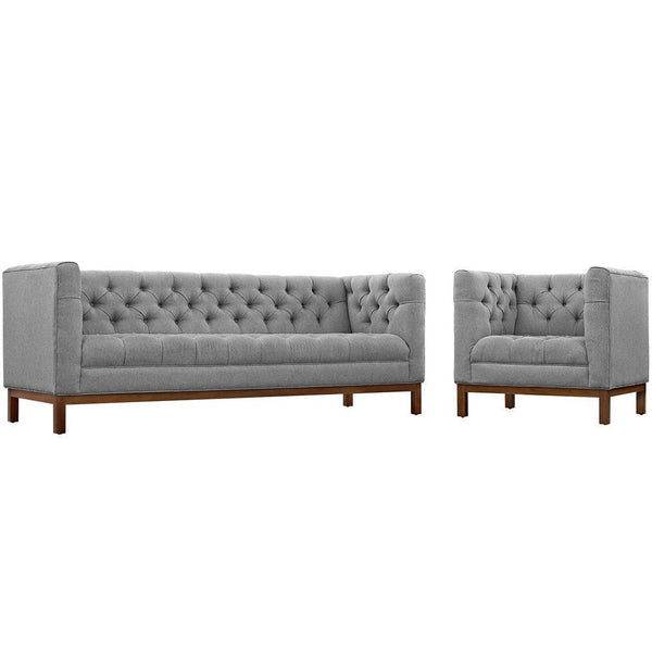 Modway Panache Living Room Set Upholstered Fabric - Set of 2 - EEI-2437 | Sofas | Modishstore-24