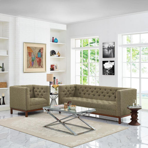 Modway Panache Living Room Set Upholstered Fabric - Set of 2 - EEI-2437 | Sofas | Modishstore-14