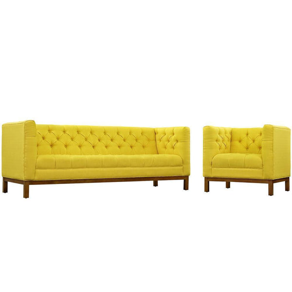 Modway Panache Living Room Set Upholstered Fabric - Set of 2 - EEI-2437 | Sofas | Modishstore-26