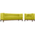 Modway Panache Living Room Set Upholstered Fabric - Set of 2 - EEI-2437 | Sofas | Modishstore-28