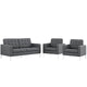 Modway Loft Living Room Set Upholstered Fabric - Set of 3 - EEI-2438 | Sofas | Modishstore-2