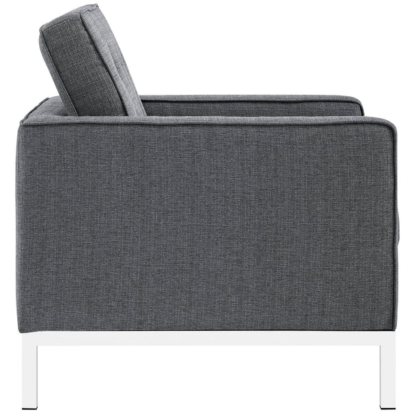Modway Loft Living Room Set Upholstered Fabric - Set of 3 - EEI-2438 | Sofas | Modishstore-13