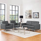 Modway Loft Living Room Set Upholstered Fabric - Set of 3 - EEI-2438 | Sofas | Modishstore-4