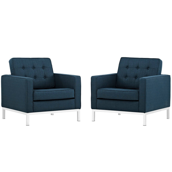 Modway Loft Armchairs Upholstered Fabric - Set of 2 | Armchairs | Modishstore-10