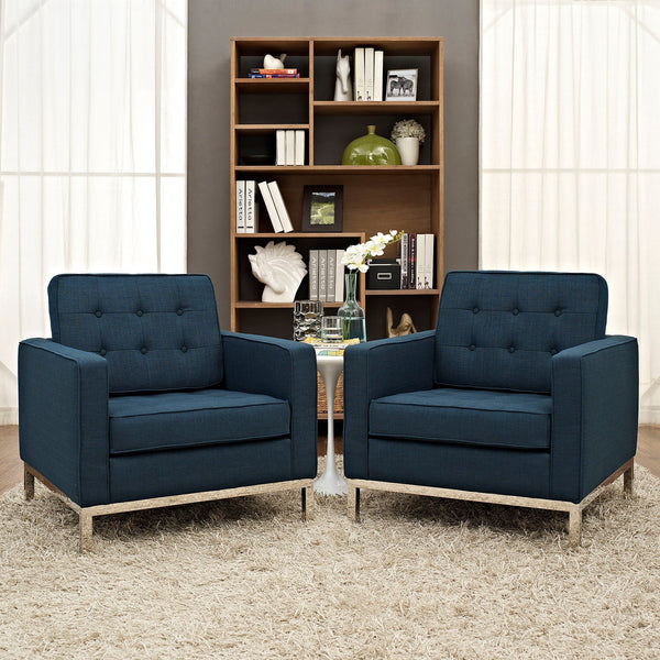Modway Loft Armchairs Upholstered Fabric - Set of 2 | Armchairs | Modishstore-25
