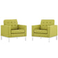 Modway Loft Armchairs Upholstered Fabric - Set of 2 | Armchairs | Modishstore-26