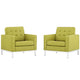 Modway Loft Armchairs Upholstered Fabric - Set of 2 | Armchairs | Modishstore-26