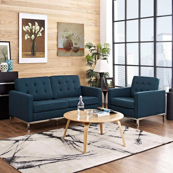 Modway Loft Living Room Set Upholstered Fabric - Set of 2 - EEI-2442 | Sofas | Modishstore
