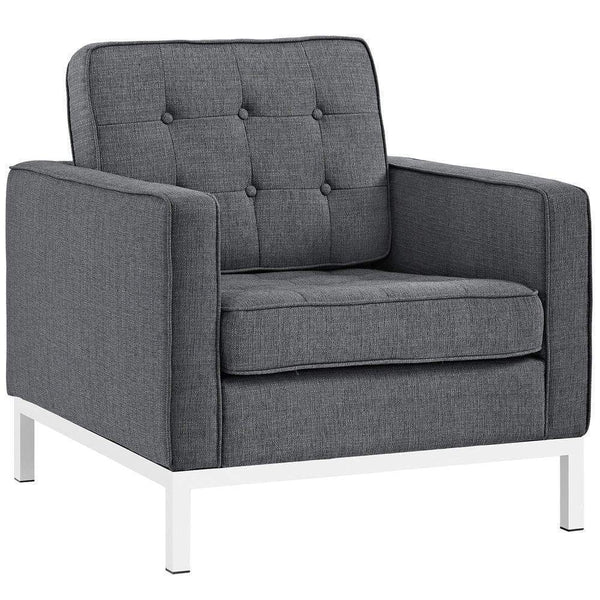 Modway Loft Living Room Set Upholstered Fabric - Set of 2 - EEI-2442 | Sofas | Modishstore-11