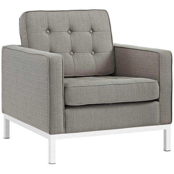 Modway Loft Living Room Set Upholstered Fabric - Set of 2 - EEI-2442 | Sofas | Modishstore-16