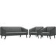 Modway Slide Living Room Set - Set of 3 | Sofas | Modishstore-5