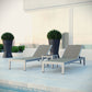 Modway EEI-2476 Shore 3 Piece Outdoor Patio Aluminum Set - Silver Gray | Outdoor Recliners & Lounge Chairs | Modishstore