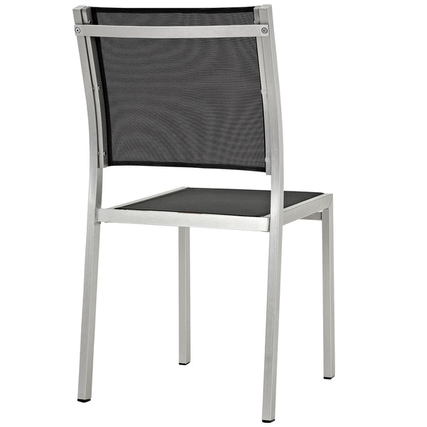 Modway EEI-2482 Shore 5 Piece Outdoor Patio Aluminum Dining Set - Silver Black | Dining Sets | Modishstore-7