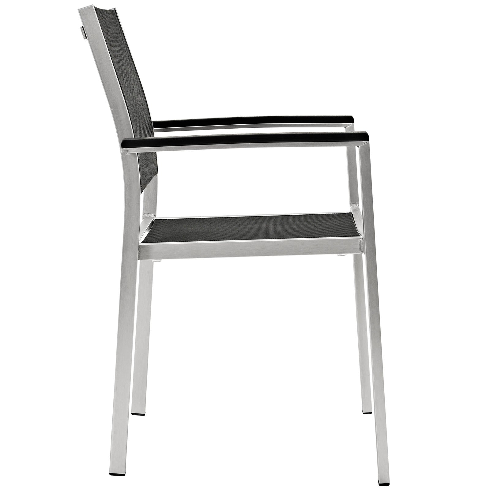 Modway EEI-2486 Shore 7 Piece Outdoor Patio Aluminum Dining Set - Silver Black | Dining Sets | Modishstore-6