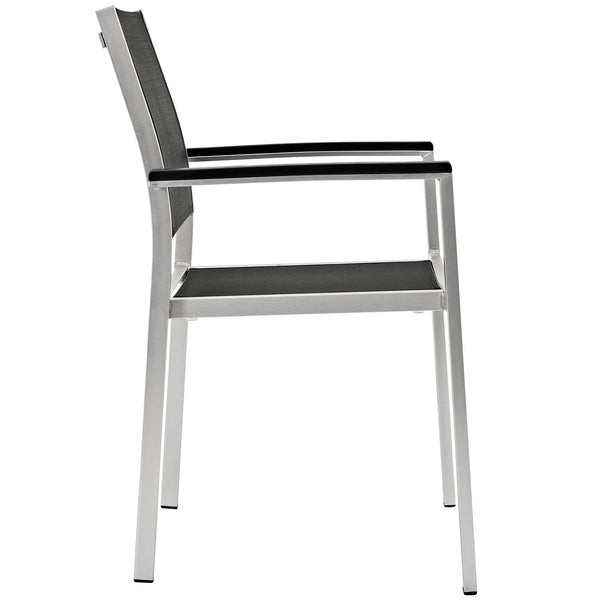 Modway EEI-2486 Shore 7 Piece Outdoor Patio Aluminum Dining Set - Silver Black | Dining Sets | Modishstore-6