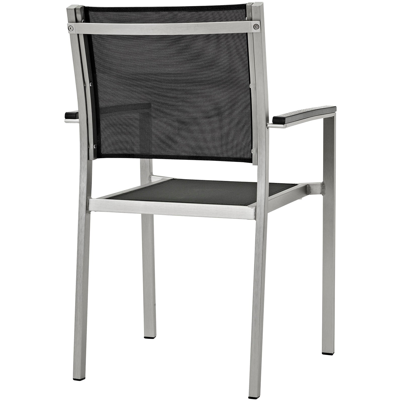 Modway EEI-2486 Shore 7 Piece Outdoor Patio Aluminum Dining Set - Silver Black | Dining Sets | Modishstore-7