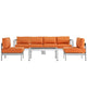 Modway EEI-2564 Shore 5 Piece Outdoor Patio Aluminum Sectional Sofa Set | Outdoor Sofas, Loveseats & Sectionals | Modishstore-24