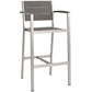 Modway Shore 7 Piece Outdoor Patio Aluminum Dining Set - Silver Gray