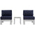 Modway EEI-2598 Shore 3 Piece Outdoor Patio Aluminum Sectional Sofa Set | Outdoor Sofas, Loveseats & Sectionals | Modishstore-25