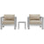 Modway EEI-2599 Shore 3 Piece Outdoor Patio Aluminum Sectional Sofa Set | Outdoor Sofas, Loveseats & Sectionals | Modishstore-28