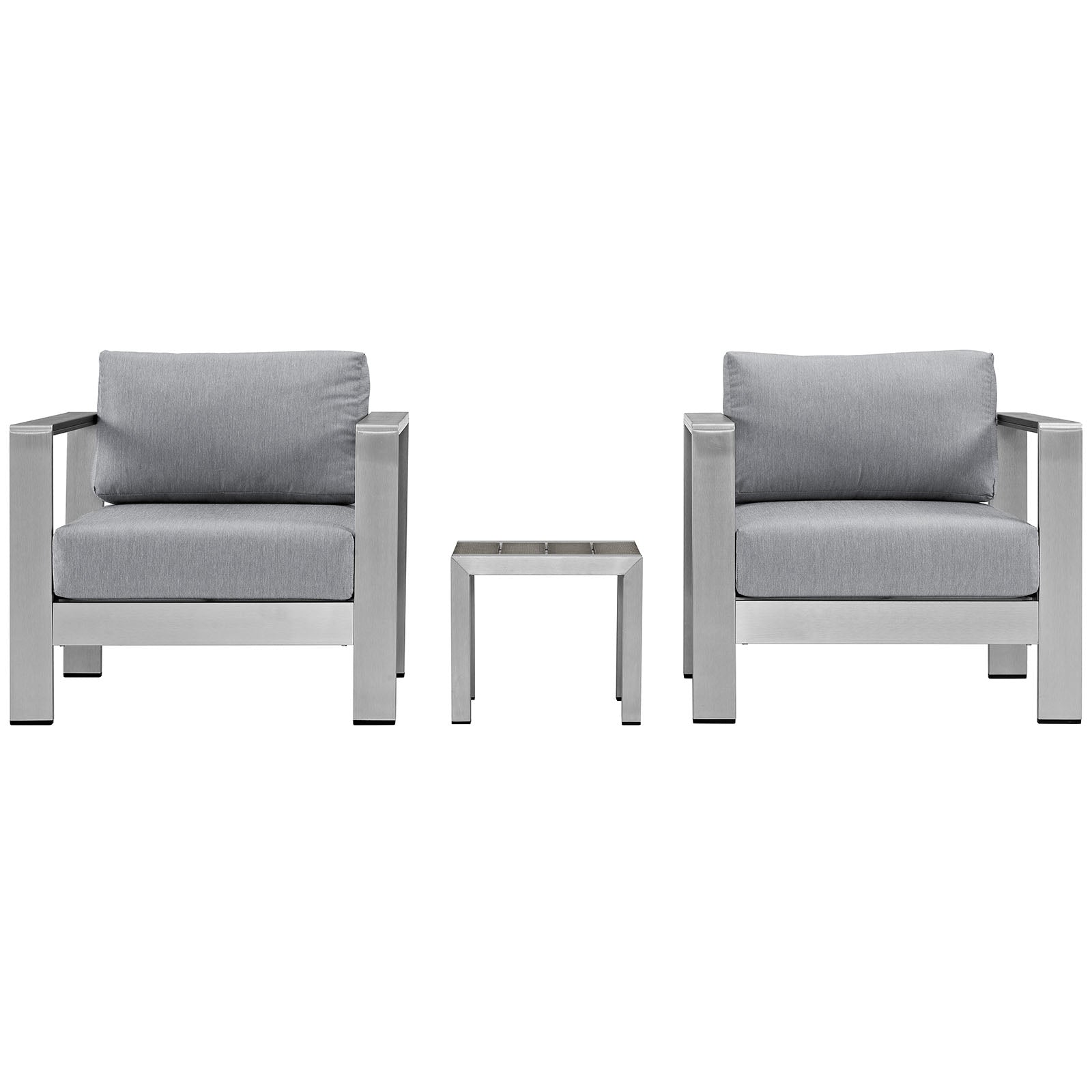 Modway EEI-2599 Shore 3 Piece Outdoor Patio Aluminum Sectional Sofa Set | Outdoor Sofas, Loveseats & Sectionals | Modishstore-27