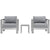 Modway EEI-2599 Shore 3 Piece Outdoor Patio Aluminum Sectional Sofa Set | Outdoor Sofas, Loveseats & Sectionals | Modishstore-27