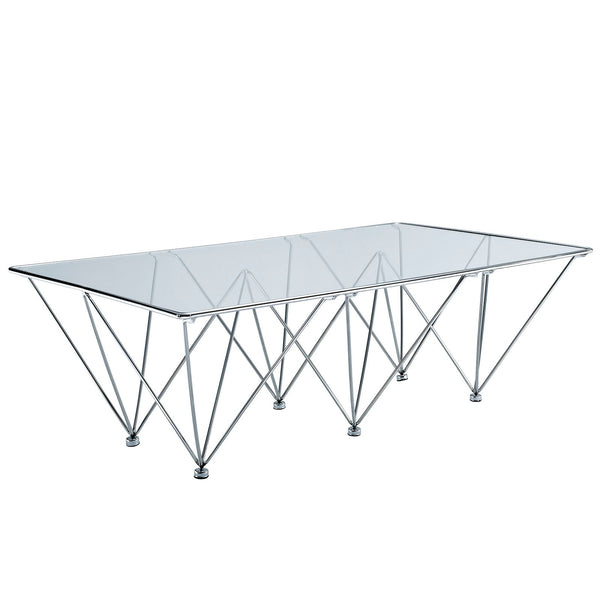 Modway Prism Rectangle Coffee Table - Clear | Coffee Tables | Modishstore-3