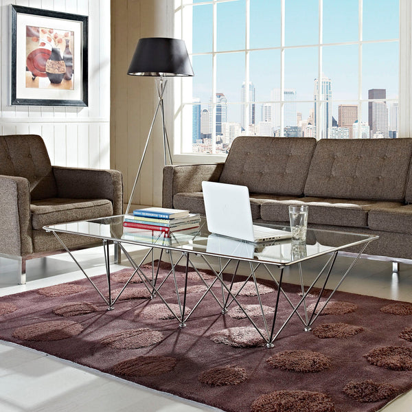 Modway Prism Rectangle Coffee Table - Clear | Coffee Tables | Modishstore
